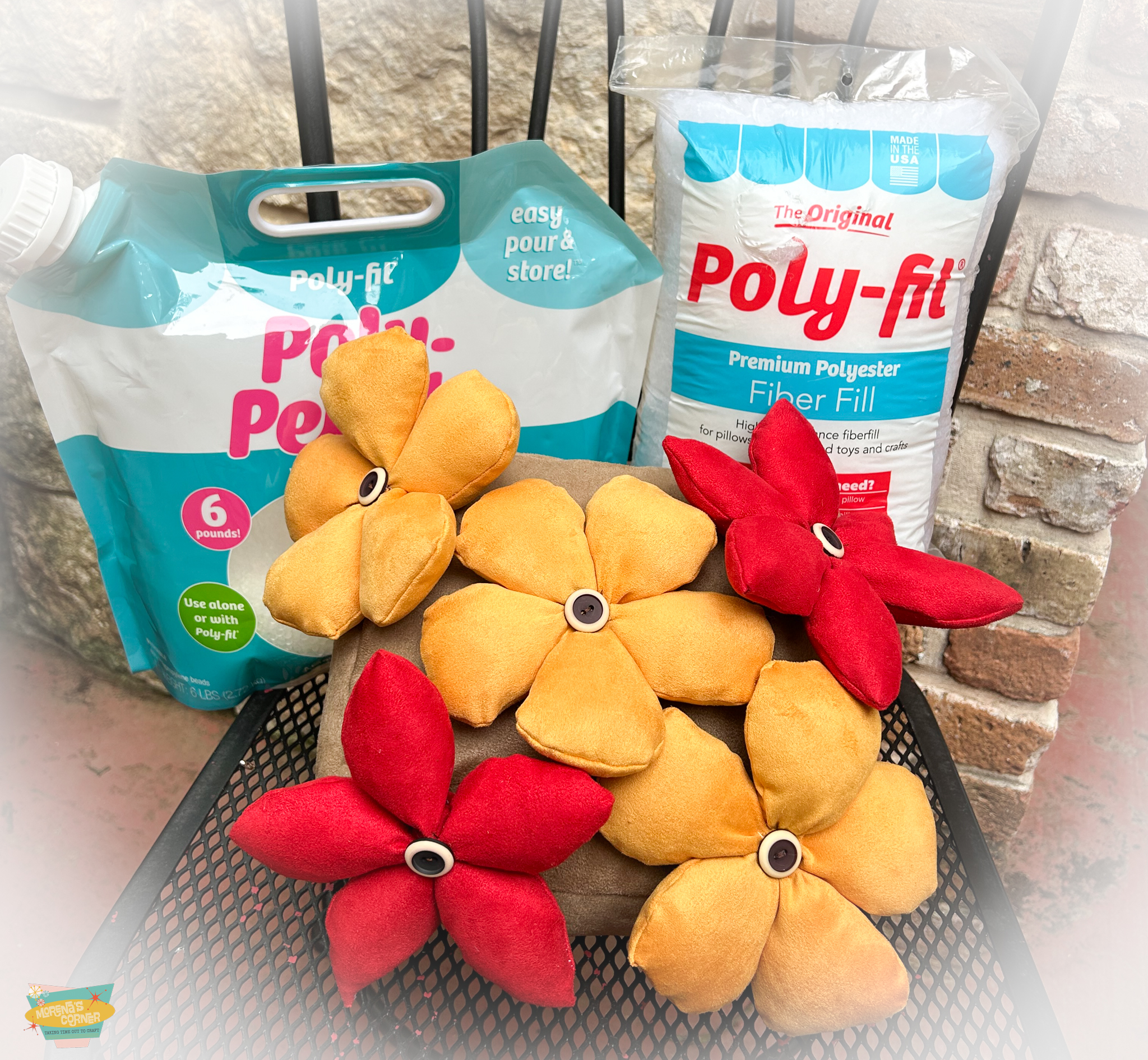 Make Adorable Plush Flowers with Fabric and Poly-Fil