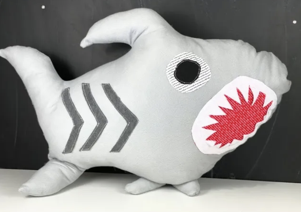 Shark Shaped Throw Pillow