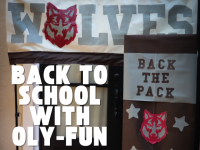 back to school projects made with oly-fun fabric