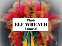 DIY Elf-Inspired Plush Wreath Tutorial