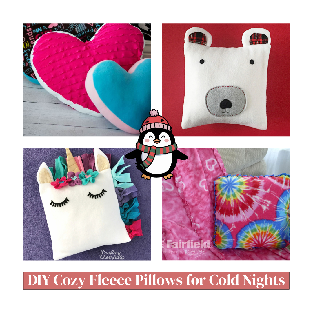fleece pillows winter project