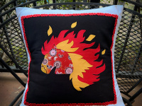 No Sew Appliqué Pillow Tutorial: Fire Horse