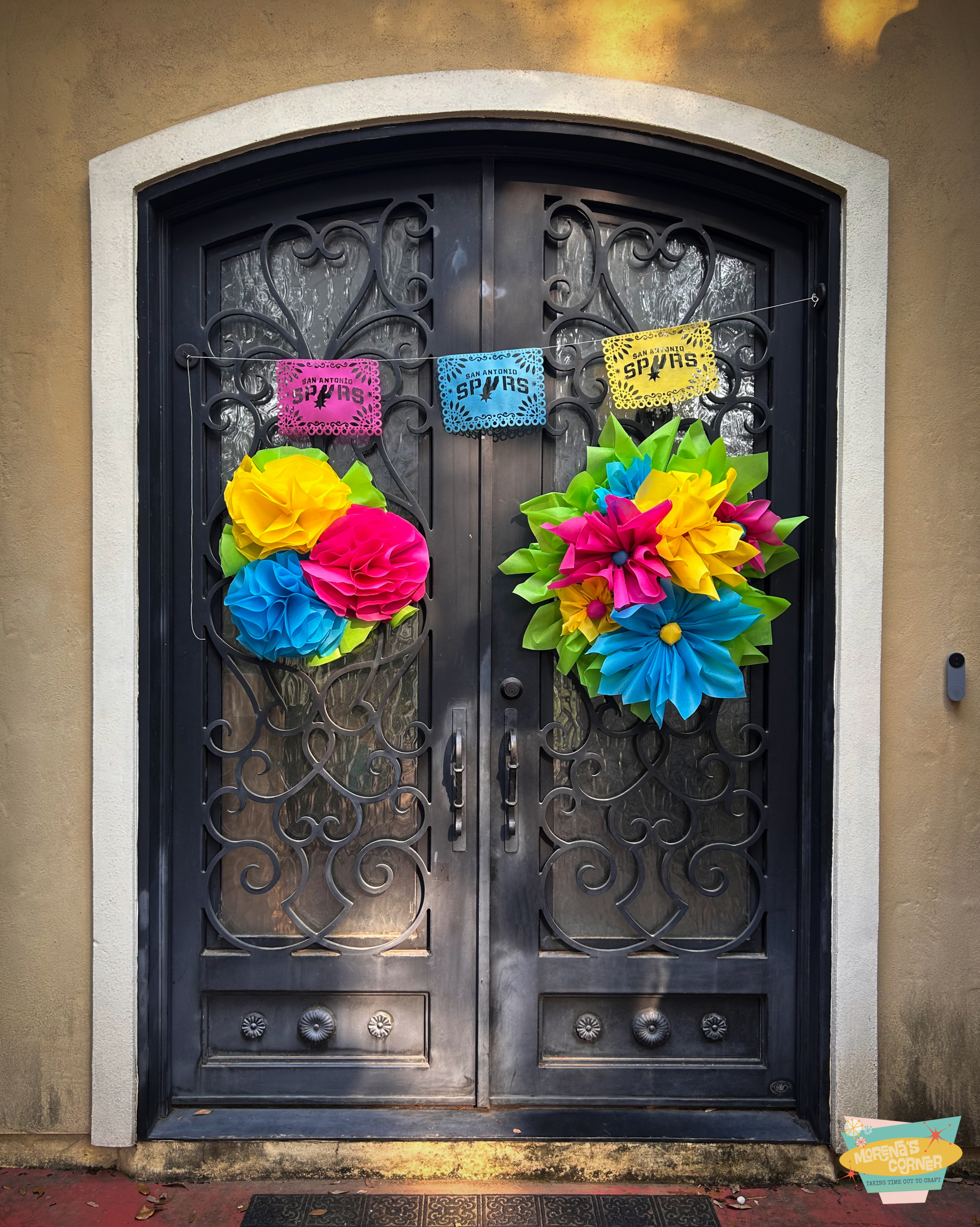 giant floral decor made with Oly-Fun Fabric