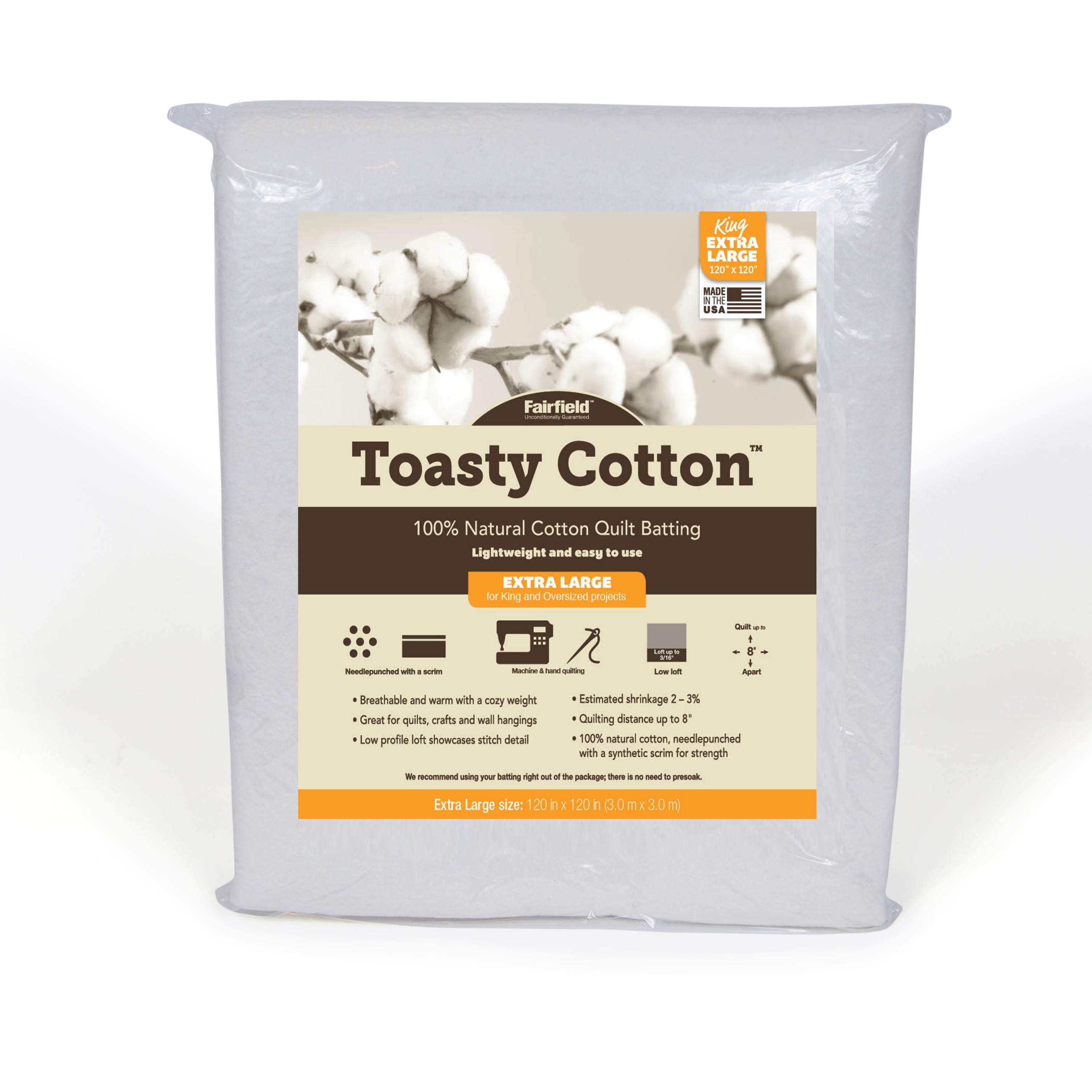 what is fairfield toasty cotton batting