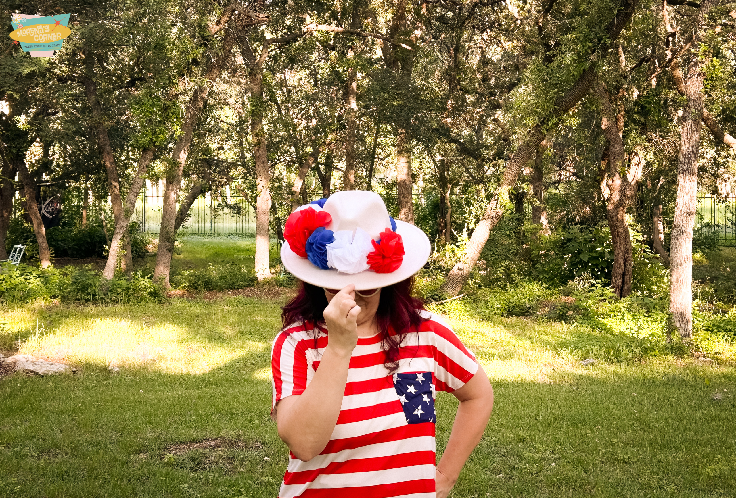 patriotic floral hat DIY