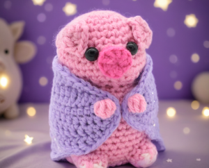 Pig in a Blanket Amigurumi (free pattern by StringyDingDing)