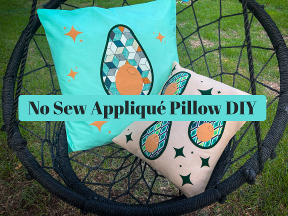 no sew appliqué pillow diy