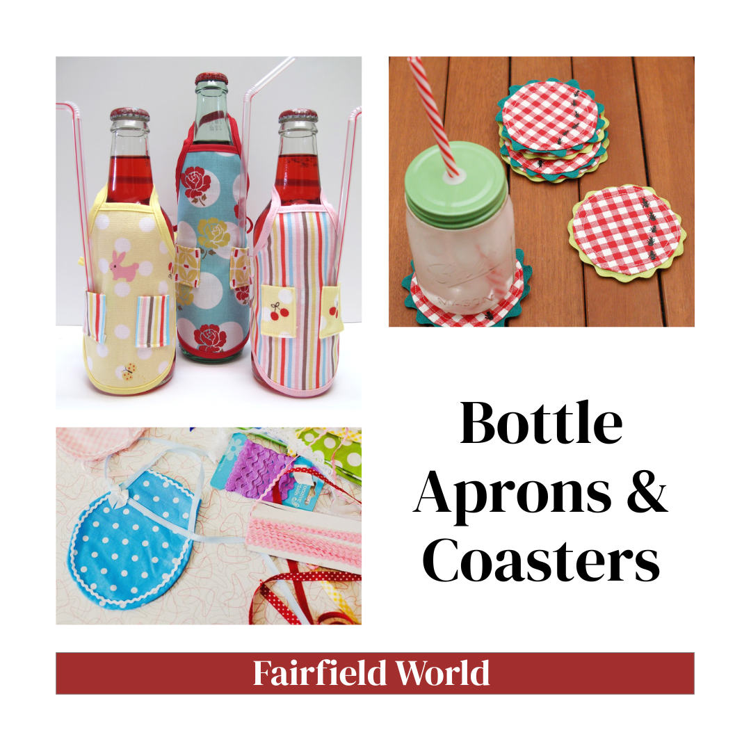 Bottle Aprons & Coasters summer entertaining