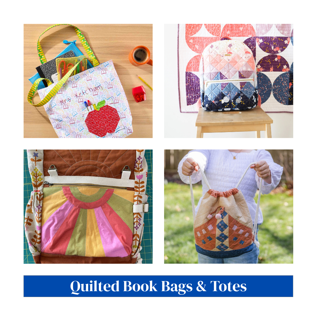 quilted backpacks and totes